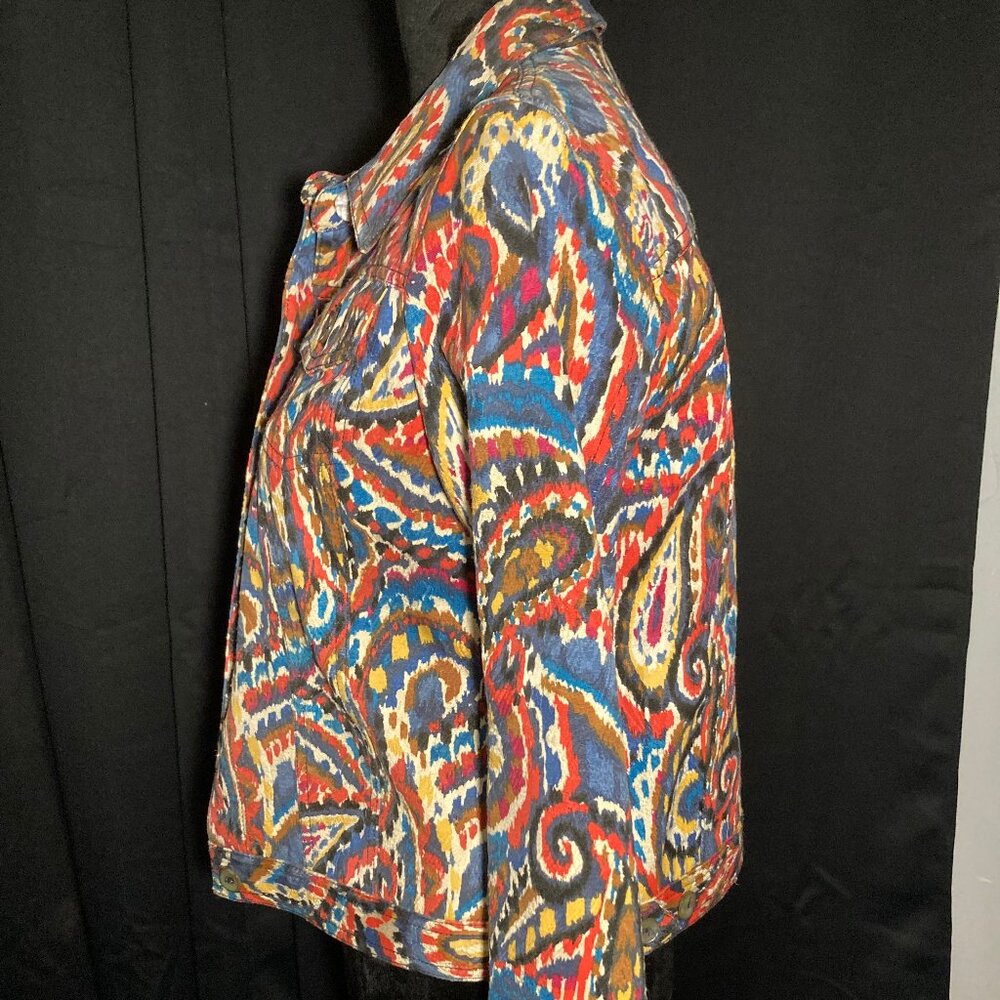 Ruby Rd Colorful Paisley Button Front Jacket - image 2